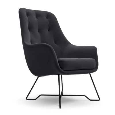 Čalouněné konferenční křeslo GANDER - černé