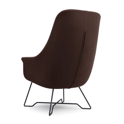 Čalouněné konferenční křeslo GANDER - tmavé hnědé