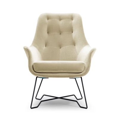 Čalouněné konferenční křeslo GANDER - ecru