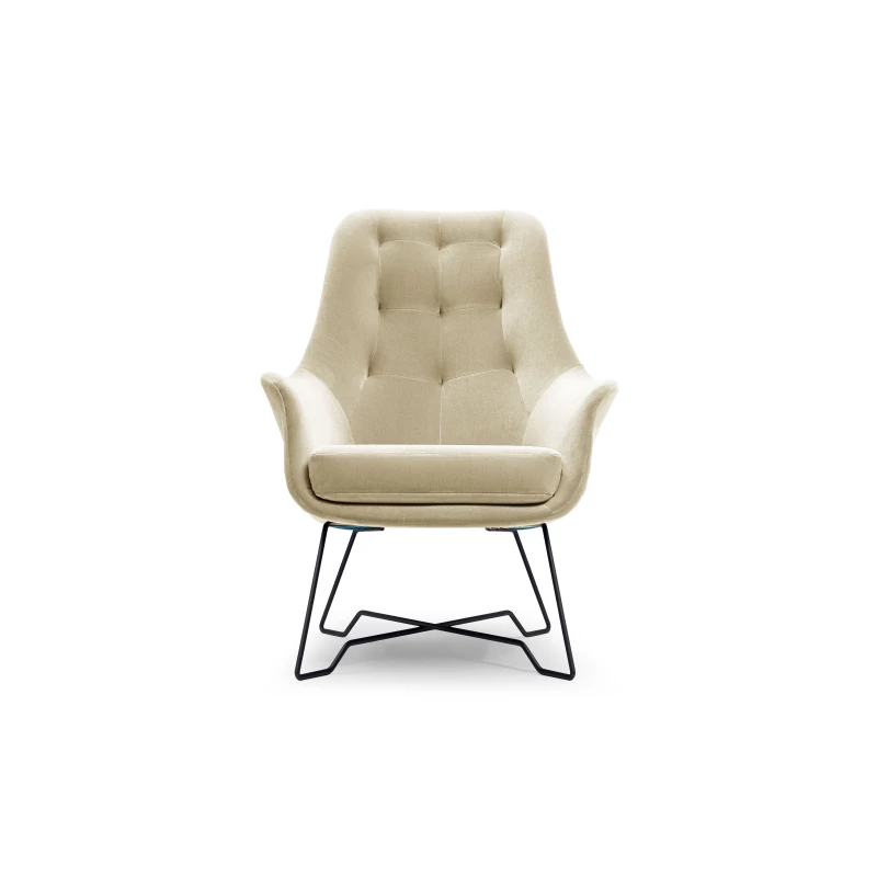 Čalouněné konferenční křeslo GANDER - ecru