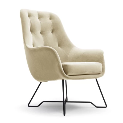 Čalouněné konferenční křeslo GANDER - ecru