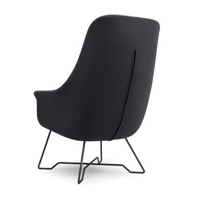 Čalouněné konferenční křeslo GANDER - černé