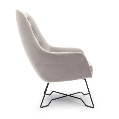 Čalouněné konferenční křeslo GANDER - světlé šedé