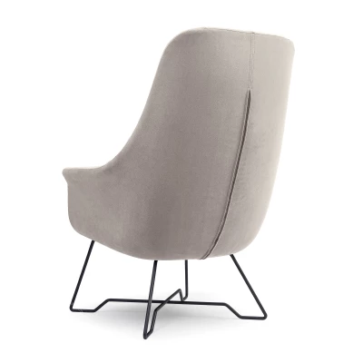 Čalouněné konferenční křeslo GANDER - světlé šedé