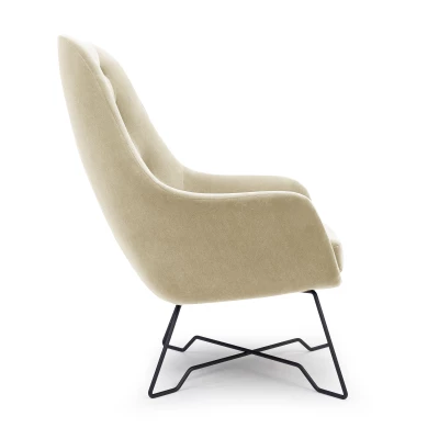 Čalouněné konferenční křeslo GANDER - ecru