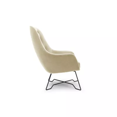 Čalouněné konferenční křeslo GANDER - ecru