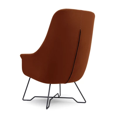 Čalouněné konferenční křeslo GANDER - hnědé