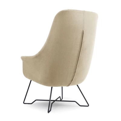 Čalouněné konferenční křeslo GANDER - ecru