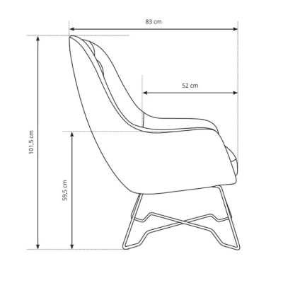 Čalouněné konferenční křeslo GANDER - černé