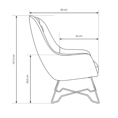 Čalouněné konferenční křeslo GANDER - hnědé