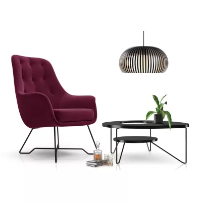 Čalouněné konferenční křeslo GANDER - bordó