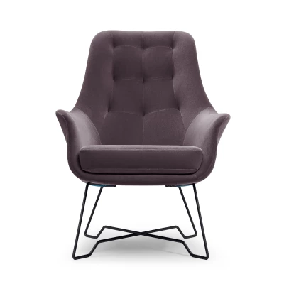 Čalouněné konferenční křeslo GANDER - světlé grafitové