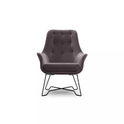 Čalouněné konferenční křeslo GANDER - světlé grafitové