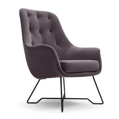 Čalouněné konferenční křeslo GANDER - světlé grafitové