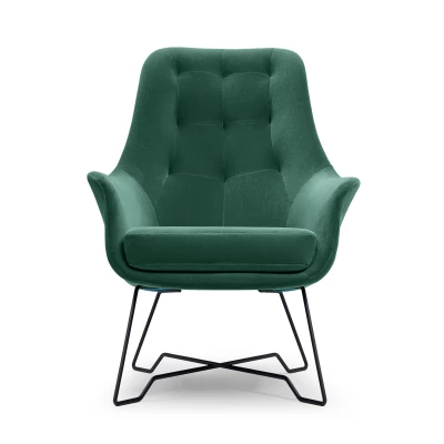 Čalouněné konferenční křeslo GANDER - zelené 1