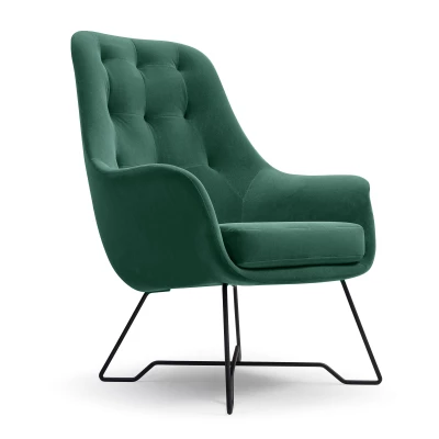 Čalouněné konferenční křeslo GANDER - zelené 1