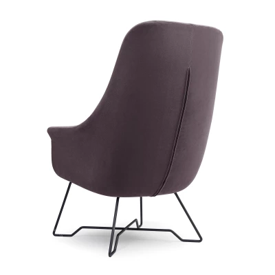 Čalouněné konferenční křeslo GANDER - světlé grafitové