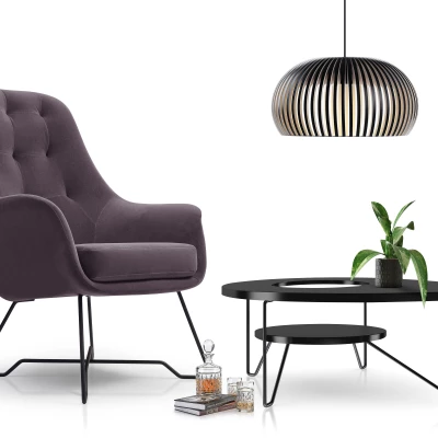 Čalouněné konferenční křeslo GANDER - světlé grafitové