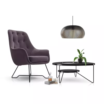 Čalouněné konferenční křeslo GANDER - světlé grafitové