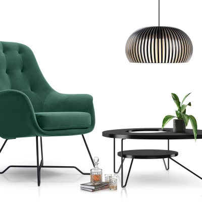 Čalouněné konferenční křeslo GANDER - zelené 1