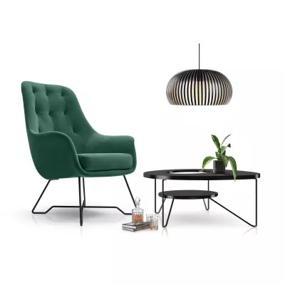 Čalouněné konferenční křeslo GANDER - zelené 1