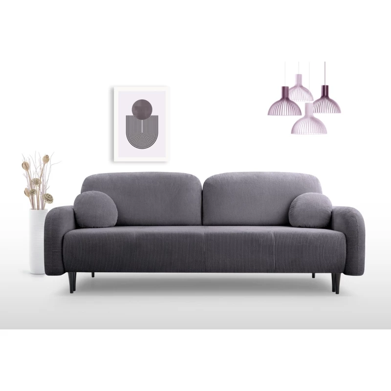 Rozkládací dvousedačka s úložným prostorem WHITBY - antracitová