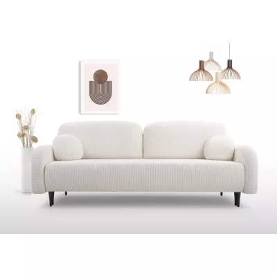 Rozkládací dvousedačka s úložným prostorem WHITBY - krémová