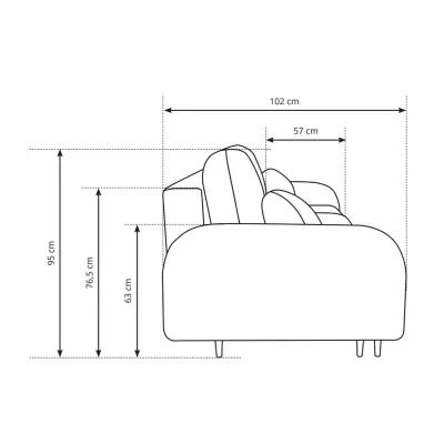Rozkládací dvousedačka s úložným prostorem WHITBY - růžová