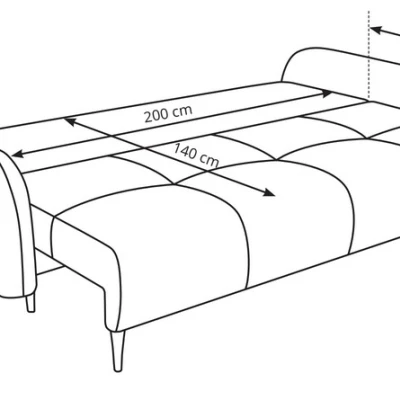 Rozkládací dvousedačka s úložným prostorem WHITBY - růžová