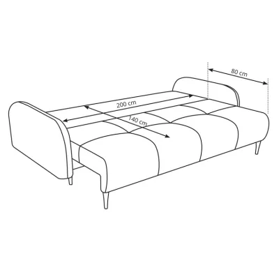 Rozkládací dvousedačka s úložným prostorem WHITBY - růžová