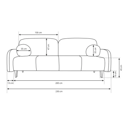 Rozkládací dvousedačka s úložným prostorem WHITBY - antracitová
