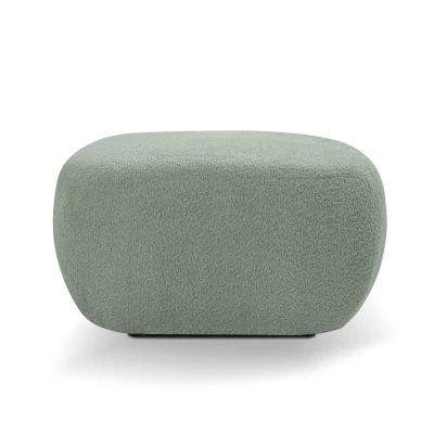 Čalouněný taburet kostka COBOURG - tmavý mátový