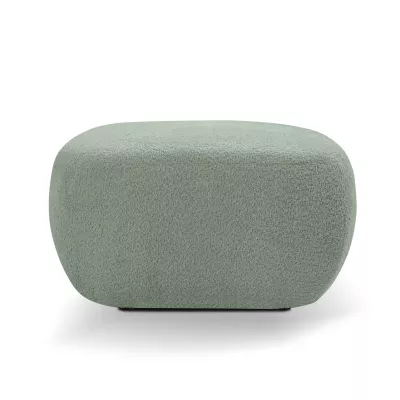 Čalouněný taburet kostka COBOURG - tmavý mátový