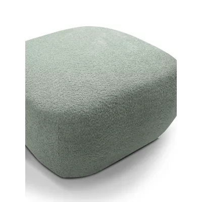 Čalouněný taburet kostka COBOURG - tmavý mátový