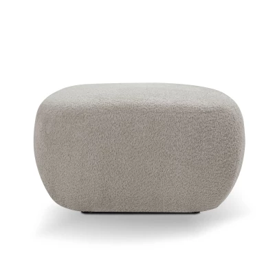 Čalouněný taburet kostka COBOURG - šedý