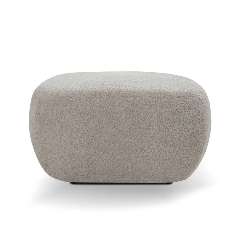 Čalouněný taburet kostka COBOURG - šedý