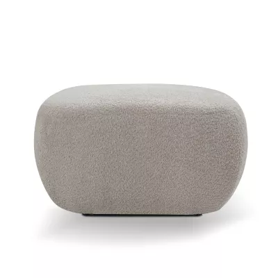 Čalouněný taburet kostka COBOURG - šedý