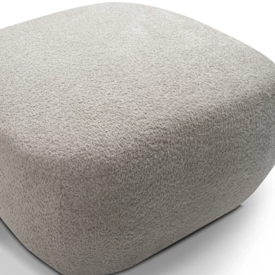 Čalouněný taburet kostka COBOURG - šedý