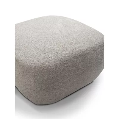 Čalouněný taburet kostka COBOURG - šedý