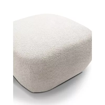 Čalouněný taburet kostka COBOURG - světlý šedý 1