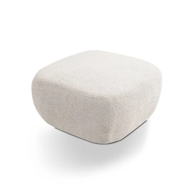 Čalouněný taburet kostka COBOURG - světlý šedý 1