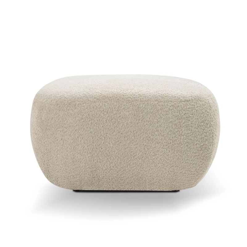 Čalouněný taburet kostka COBOURG - světlý béžový