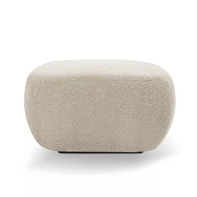 Čalouněný taburet kostka COBOURG - světlý béžový