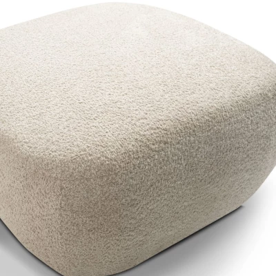 Čalouněný taburet kostka COBOURG - světlý béžový