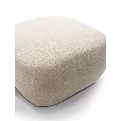 Čalouněný taburet kostka COBOURG - světlý béžový