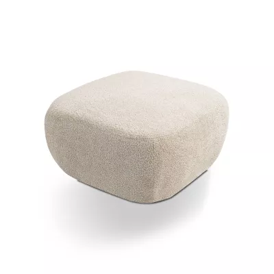 Čalouněný taburet kostka COBOURG - světlý béžový