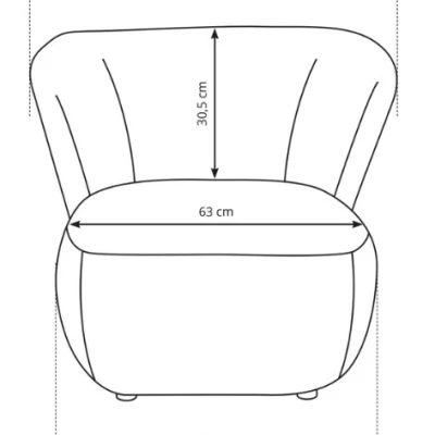Čalouněné křeslo HALIFAX 1 - krémové