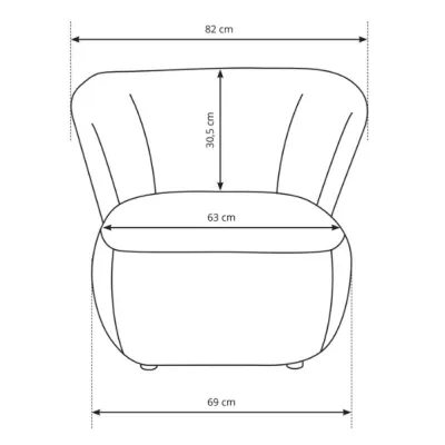 Čalouněné křeslo HALIFAX 1 - krémové