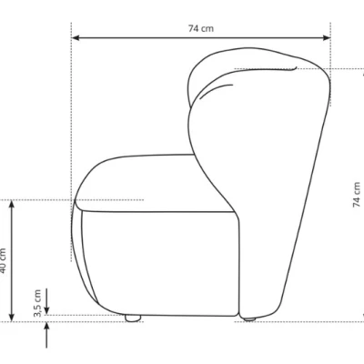 Čalouněné křeslo HALIFAX 1 - krémové