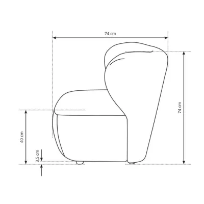Čalouněné křeslo HALIFAX 1 - krémové